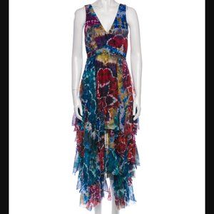 ALICE AND OLIVIA PRINTED LONG DRESS NWOT